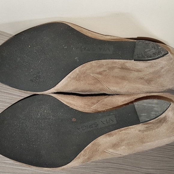 Via Spiga 'Kenzie' Wedge Bootie Sand Suede Womens Size 5.5 / 35.5 - Picture 7 of 8